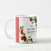 Mug Roses de citation de St Therese rouges (Gauche)