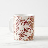Mug Roses De Dentelles Or Et Rouge (Devant gauche)