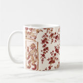 Mug Roses De Dentelles Or Et Rouge (Gauche)