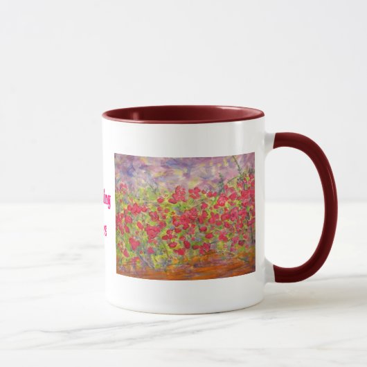 Mug roses de floraison (slogan) (Droite)