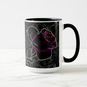 Mug Roses de Néon rouge et violet tenant les mains sur