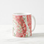 Mug Roses de Patchwork : conception motif transparente (Devant droit)