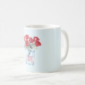 Mug Roses de verre de glace bleu clair rouge (Devant droit)