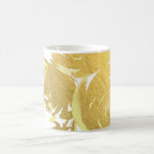 Mug Roses d'or Faux Foil Élégant verre floral moderne (Centre)