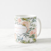 Mug Roses Élégantes Chic, Message de Motivation (Devant droit)