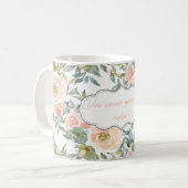 Mug Roses Élégantes Chic, Message de Motivation (Devant gauche)