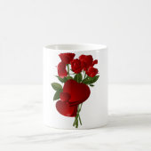 Mug Roses et Coeurs rouges étonnants (Centre)