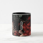 Mug Roses et crâne noir rouge Personnalisé (Centre)