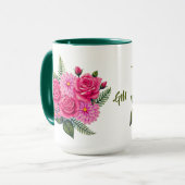 Mug Roses et Dahlias Grand (Devant gauche)