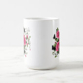 Mug Roses et papillons, motif coloré, (Centre)