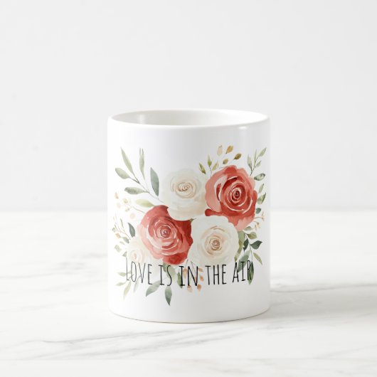 Mug Roses Fleur d'Amour Crème Rouge (Centre)