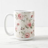 Mug Roses Fleurs Roses Ivory Blush Pink  (Gauche)