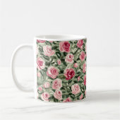 Mug Roses Fleurs Roses Rouges Vertes  (Gauche)