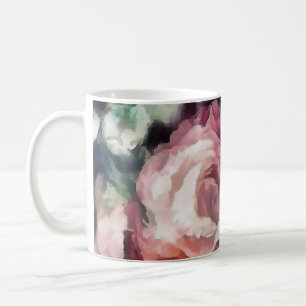 Mug Roses flowers oil painting abstract floral