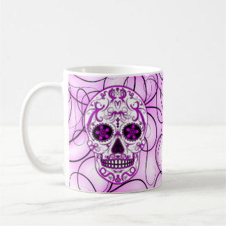 Mug Roses indien sur le rose - jour du crâne mort de