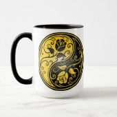 Mug Roses, jaune et noir de Yin Yang (Gauche)