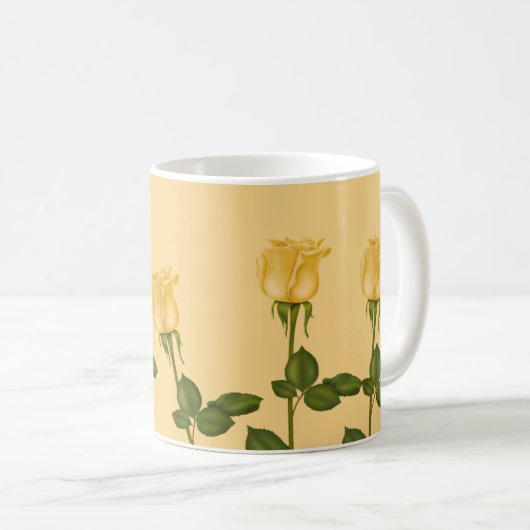 Mug Roses jaunes (Devant droit)