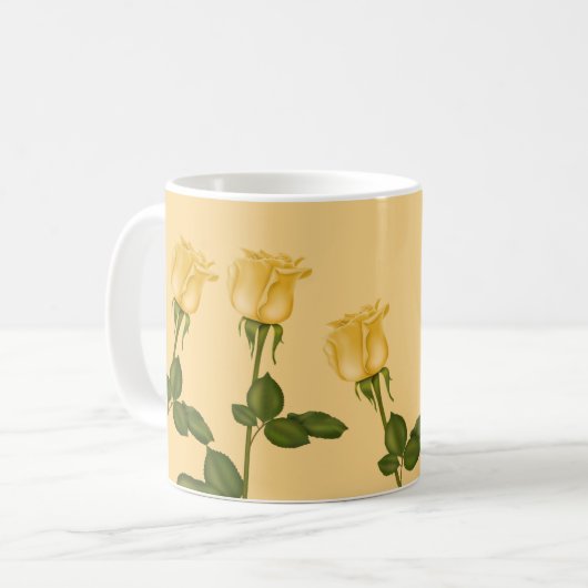 Mug Roses jaunes (Devant gauche)