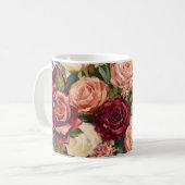 Mug roses motif floral (Devant gauche)