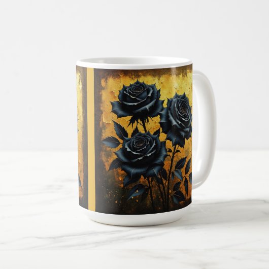 Mug Roses Noires (Devant droit)