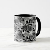 Mug Roses noirs, rose, noirs et gris (Devant droit)