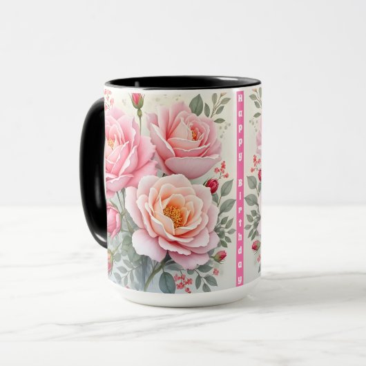 Mug Roses roses beaux luxe collection populaire (Devant gauche)