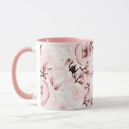 Mug Roses roses dépareillées chic et glamour (Gauche)