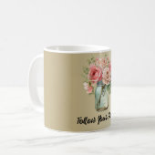Mug Roses roses d'or Floral (Devant gauche)