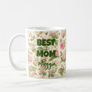 Mug Roses roses et abeilles Meilleure maman