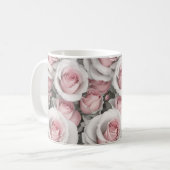 Mug Roses roses et blanches (Devant gauche)