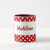 Mug Roses roses florale Pointe Polka (Centre)