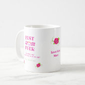 Mug Roses roses mignonnes Coeur Meilleure maman Jour d (Devant gauche)