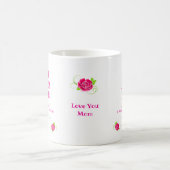 Mug Roses roses mignonnes Coeur Meilleure maman Jour d (Centre)