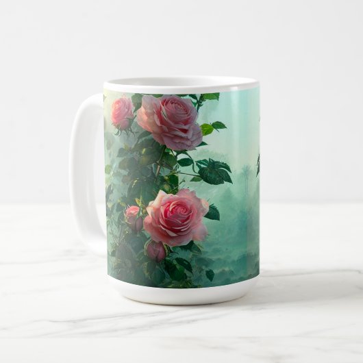 Mug Roses roses - Mug, Coupe (Devant gauche)