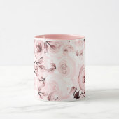 Mug Roses Roses Pâles Glamour Chic Usé (Centre)