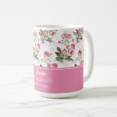 Mug Roses roses peintes (Devant droit)