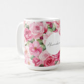 Mug Roses roses romantiques Floral (Devant gauche)