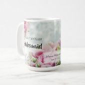 Mug Roses Roses Rose Floral Mariage de femme de chambr (Devant gauche)