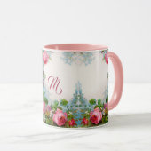 MUG ROSES ROSES ROSES ET JASMINES MONOGRAMME FLORALE M (Devant droit)