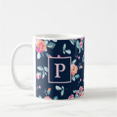 Mug Roses roses roses vives Motif Floral Monogramme (Gauche)