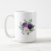 Mug Roses roses violets, lavande, mère de la mariée (Gauche)
