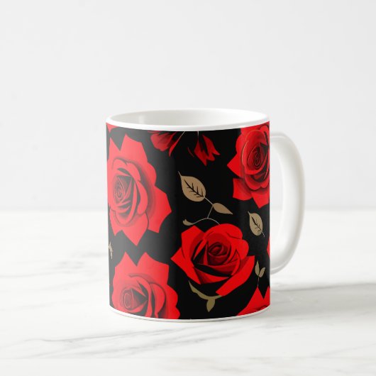 Mug Roses rouges (Devant droit)