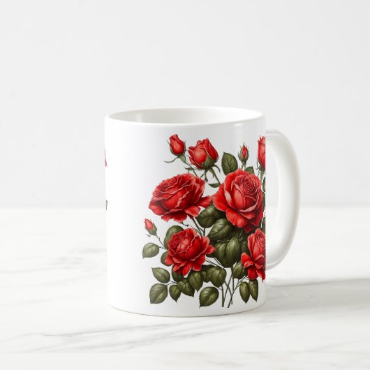 Mug Roses rouges (Devant droit)