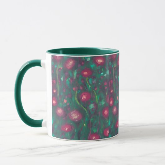 Mug Roses rouges Abstraites (Gauche)