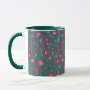 Mug Roses rouges abstraites atténuées