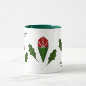 Mug Roses rouges Abstraites customisées, Vert de Vacan (Centre)