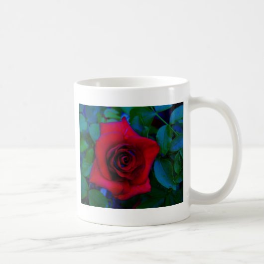 Mug Roses rouges aux tons bleus (Droite)