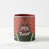 Mug Roses rouges comme velours (Centre)