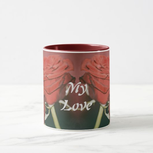Mug Roses rouges comme velours (Centre)