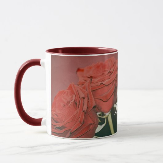 Mug Roses rouges comme velours (Gauche)
